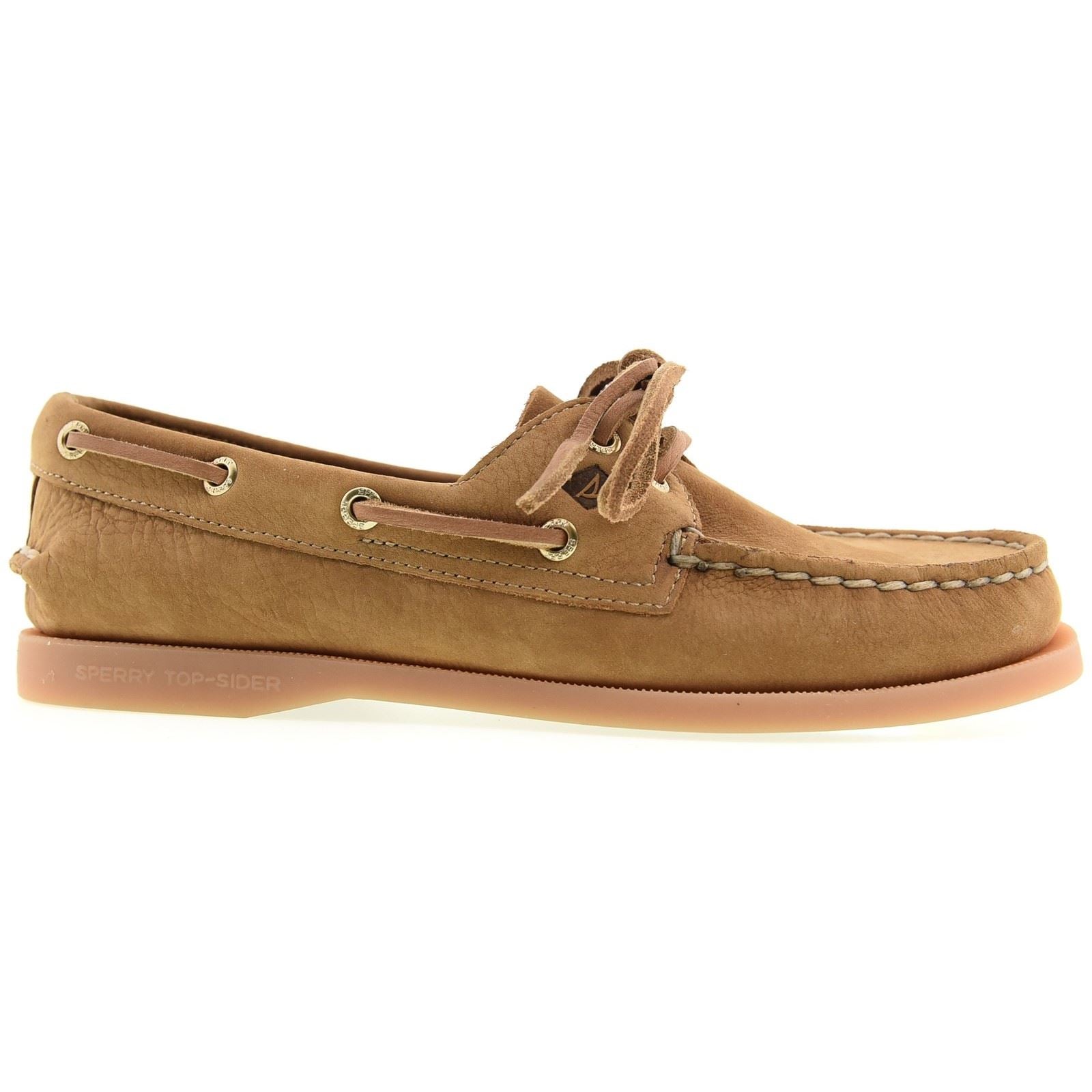 Sperry Authentic 2 Eye Boat Leder Damen Beige Bootsschuhe