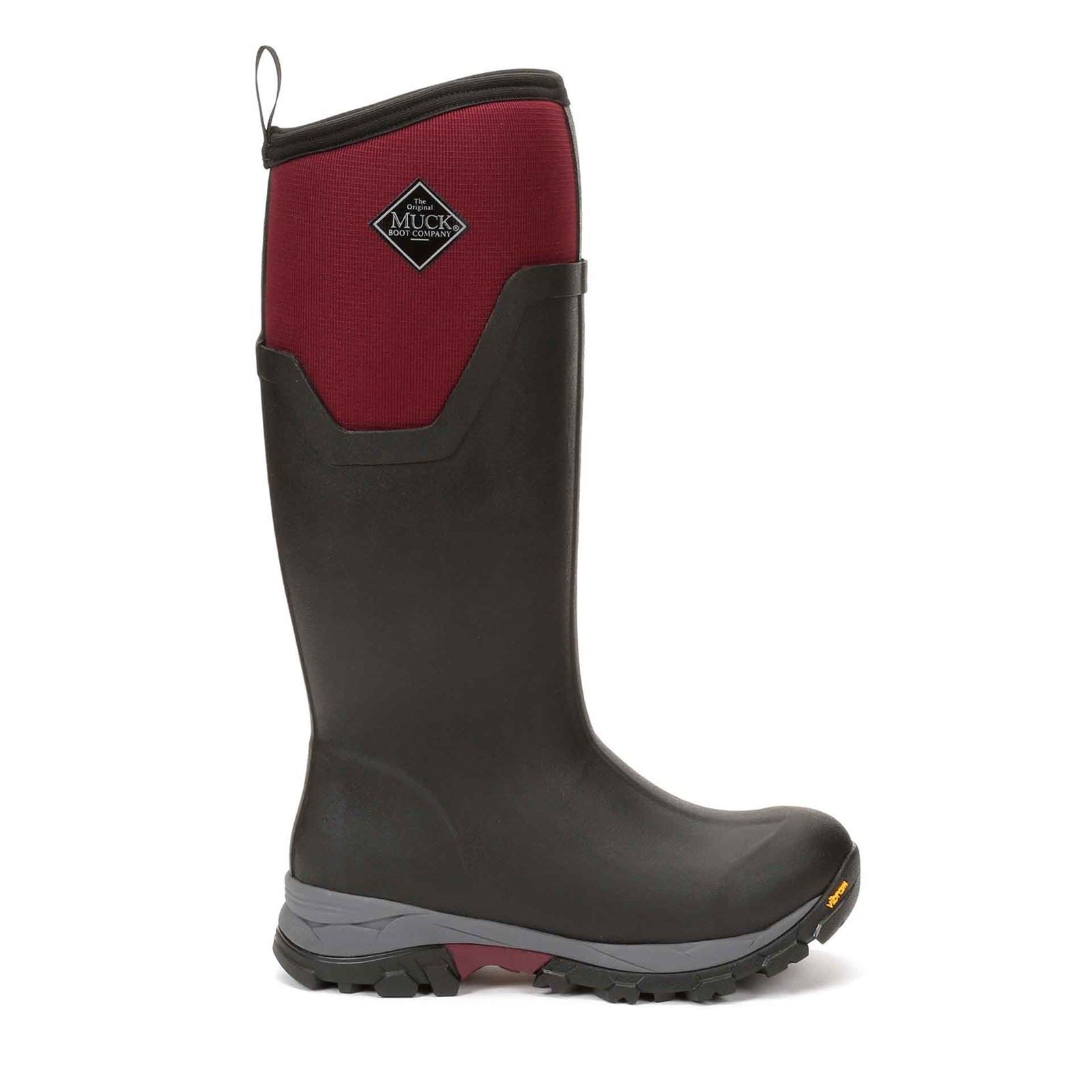 Muck Boots Arctic Ice Tall Gummistiefel Schwarz/Bordeauxrot
