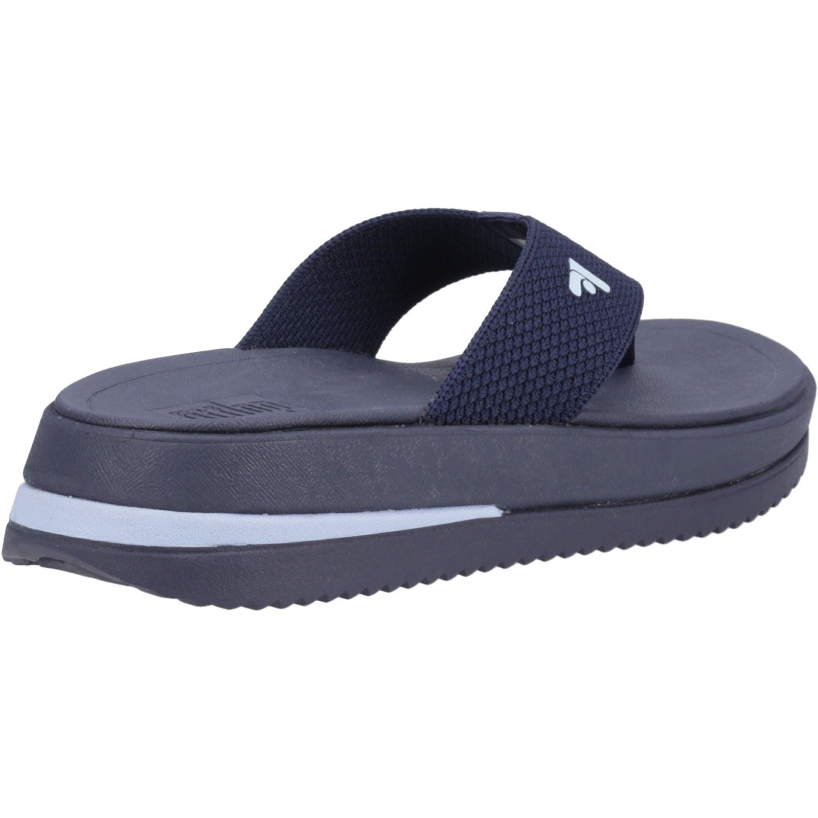 Fitflop Surff Two-tone Polyester Damen Sandalen In Mitternachtsblau Weit Geschnitten