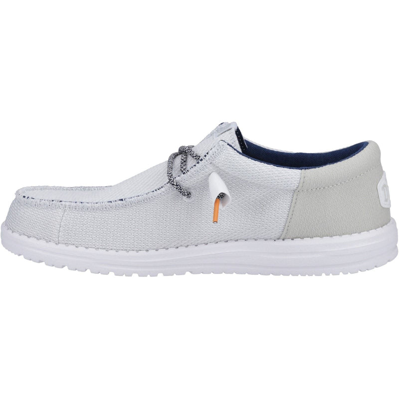 HEYDUDE Wally Funk Open Mesh Herren Weiße Bootsschuhe