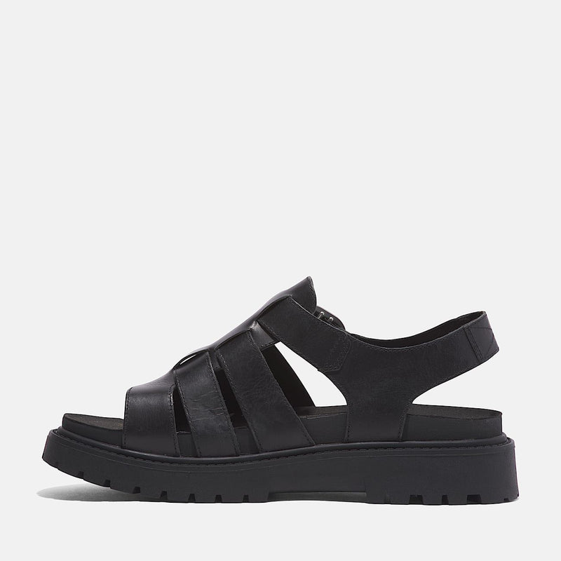 Timberland Clairemont Way Fisherman Damen Sandalen Aus Schwarzem Leder