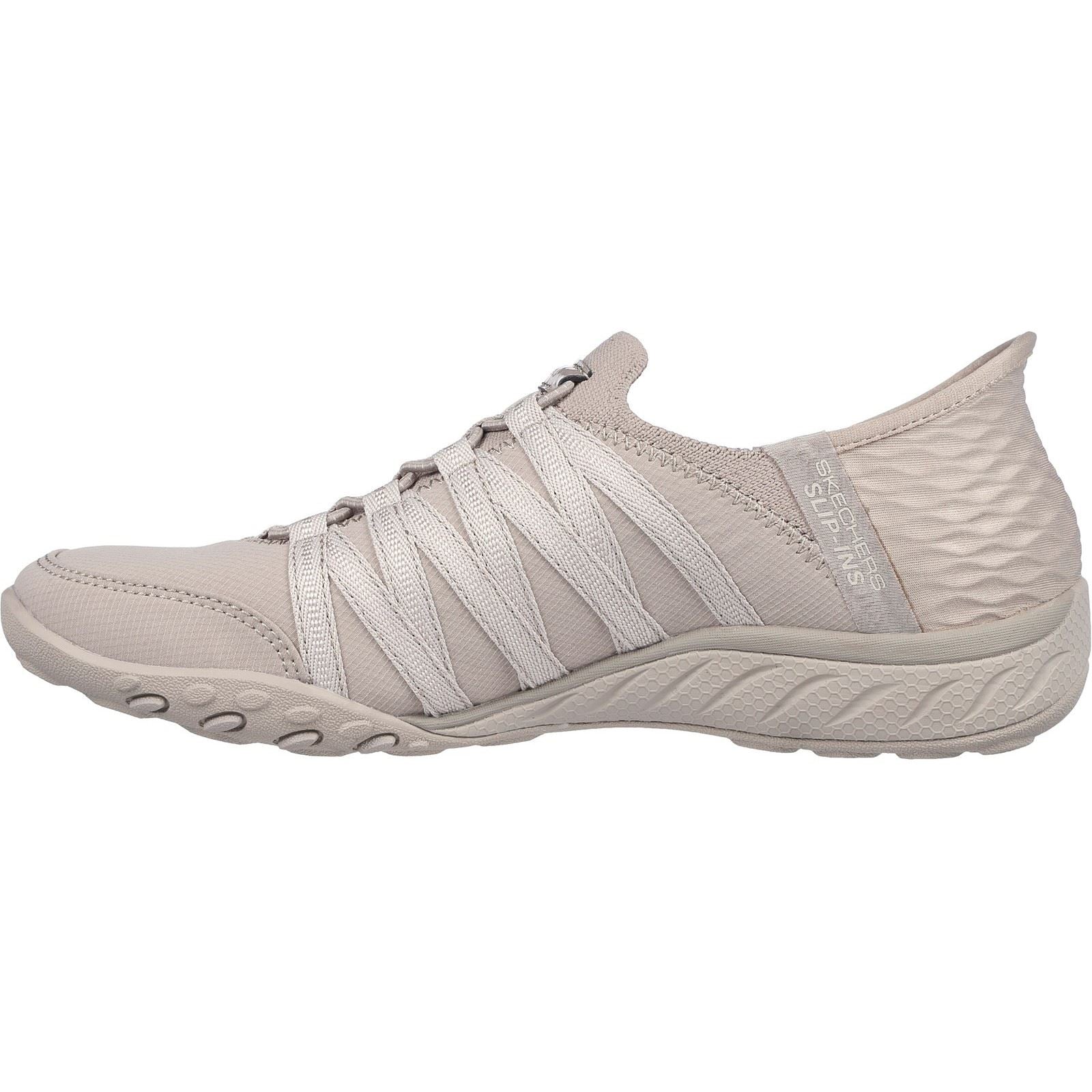 Skechers Breathe-Easy - Roll-With-Me Textile Damen-Taupe-Sneakers