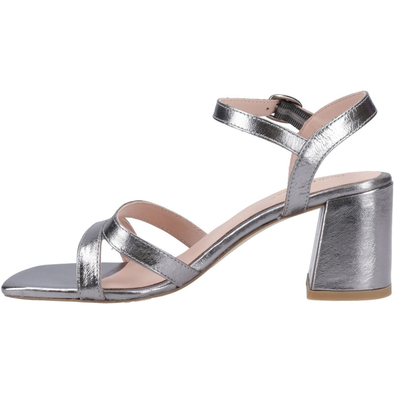 Hush Puppies Nalani Damen Sandalen aus Leder in Zinnfarben