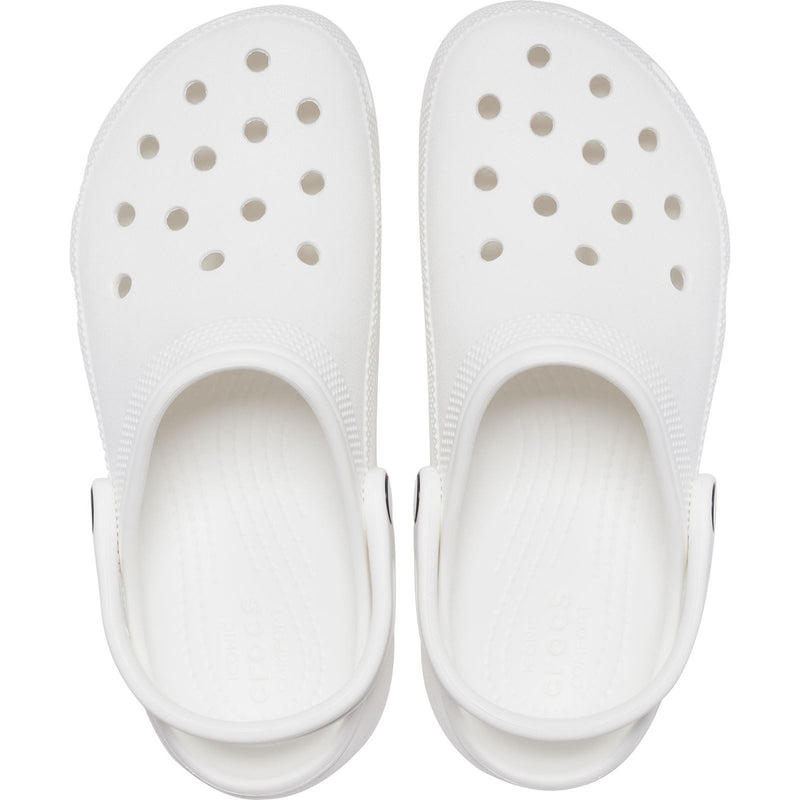 Crocs Classic Platform Damen Clogs Aus Thermoplastischem Material In Weiß