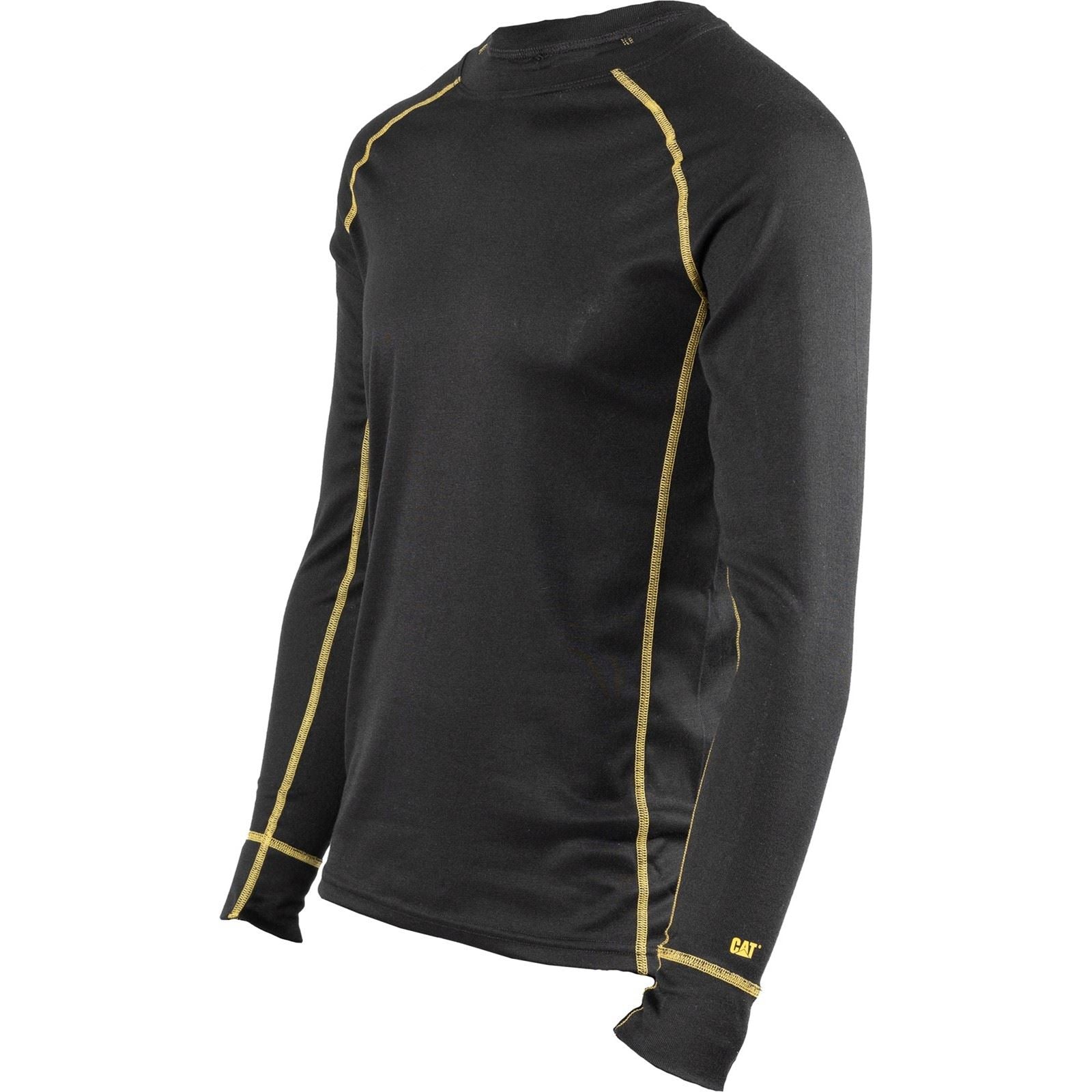 Caterpillar Thermo Polyester Herren Schwarz Baselayer Shirt
