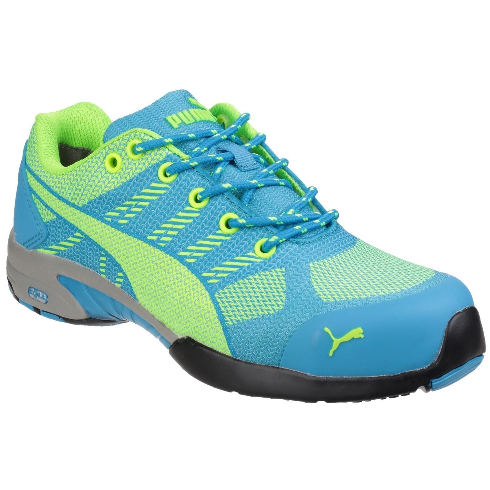 Puma Safety Celerity Knit Textile Damen Blaue Sicherheits-Sneaker