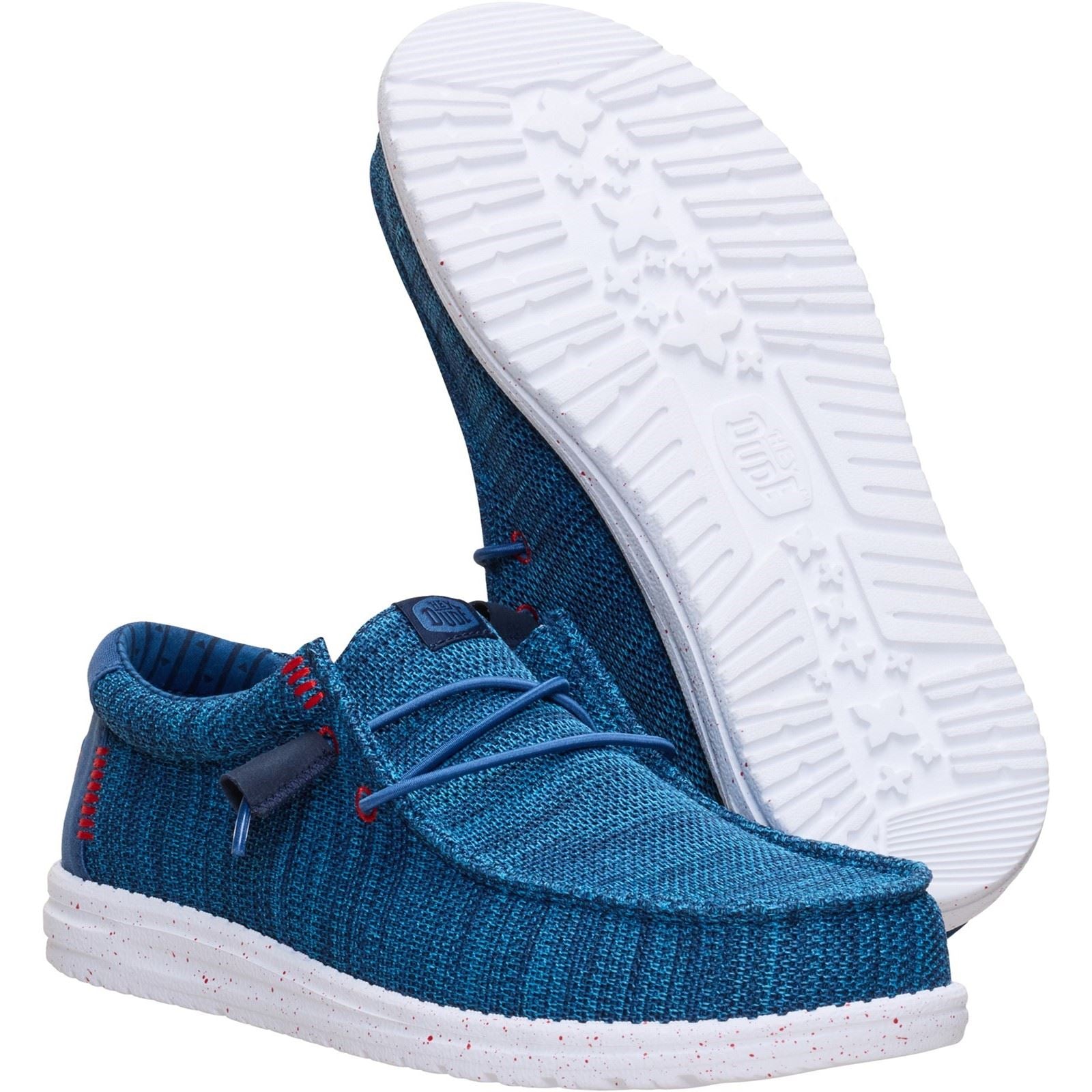 HEYDUDE Wally Stretch Sox Polyester Herren Ensign Blau/Mehrfarbig Schuhe