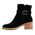 TOMS Hailey Buckle Wildlederschwarze Damenstiefel