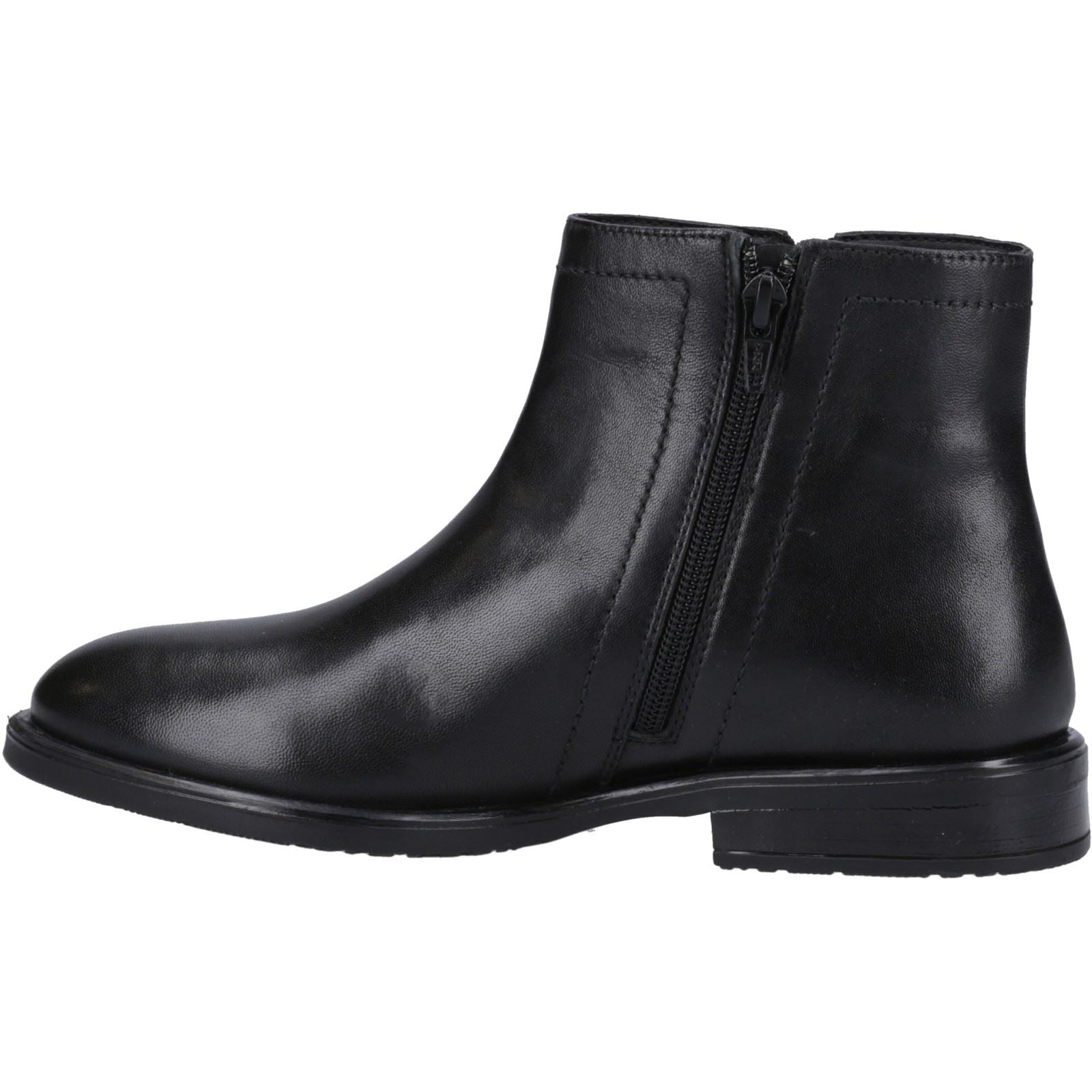 Hush Puppies Valerie Leder Damen Schwarze Stiefel