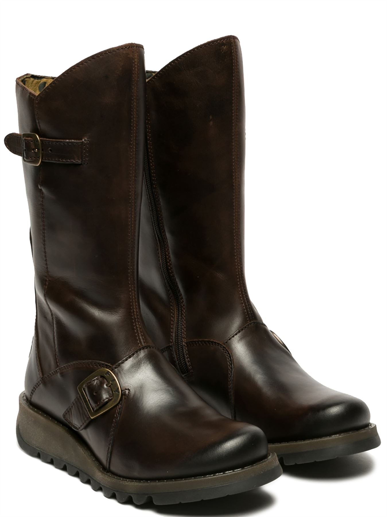 Fly London MES 2 Rug Leder Damen Braune Stiefel