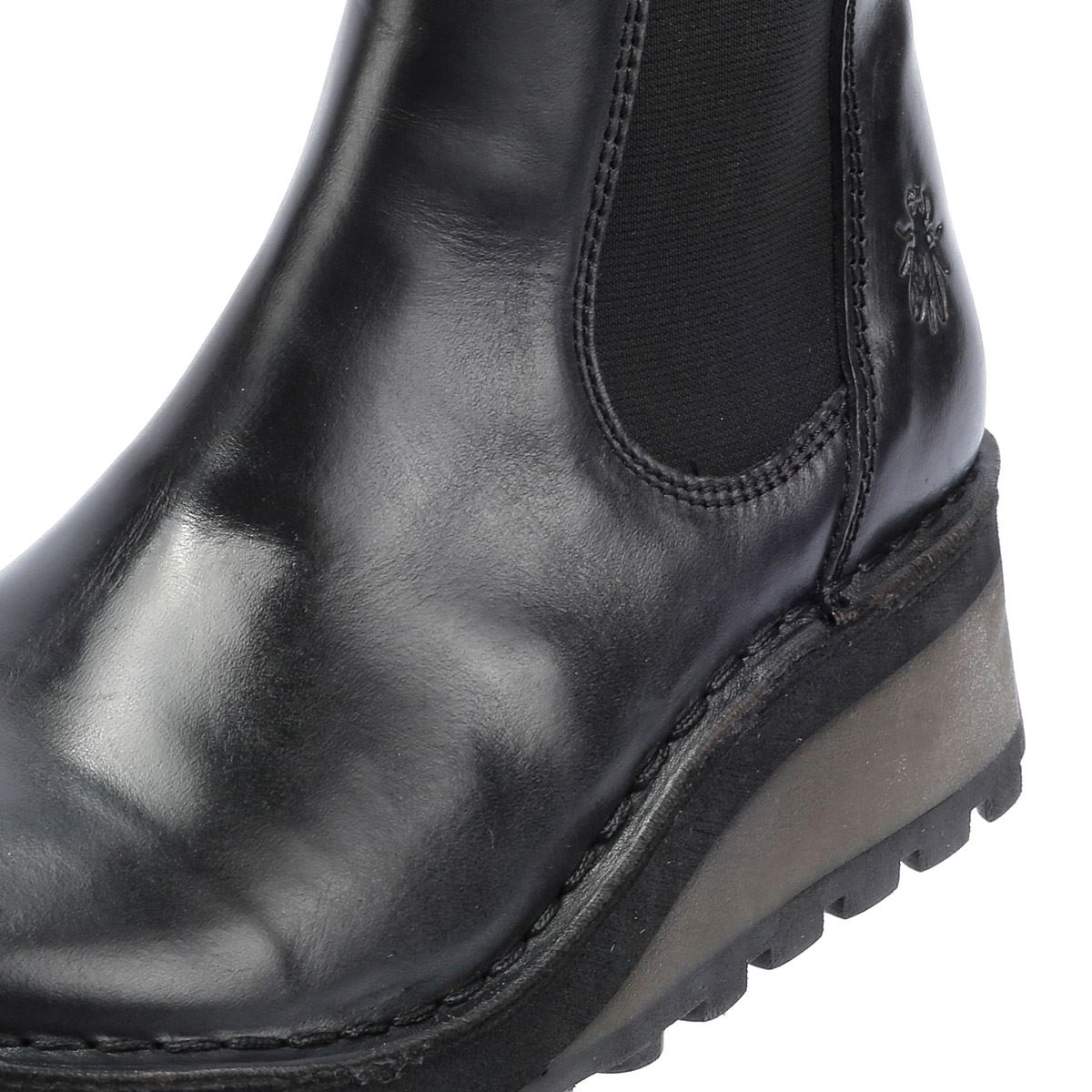 Fly London Huud Leder Damen Schwarze Farbe Stiefel