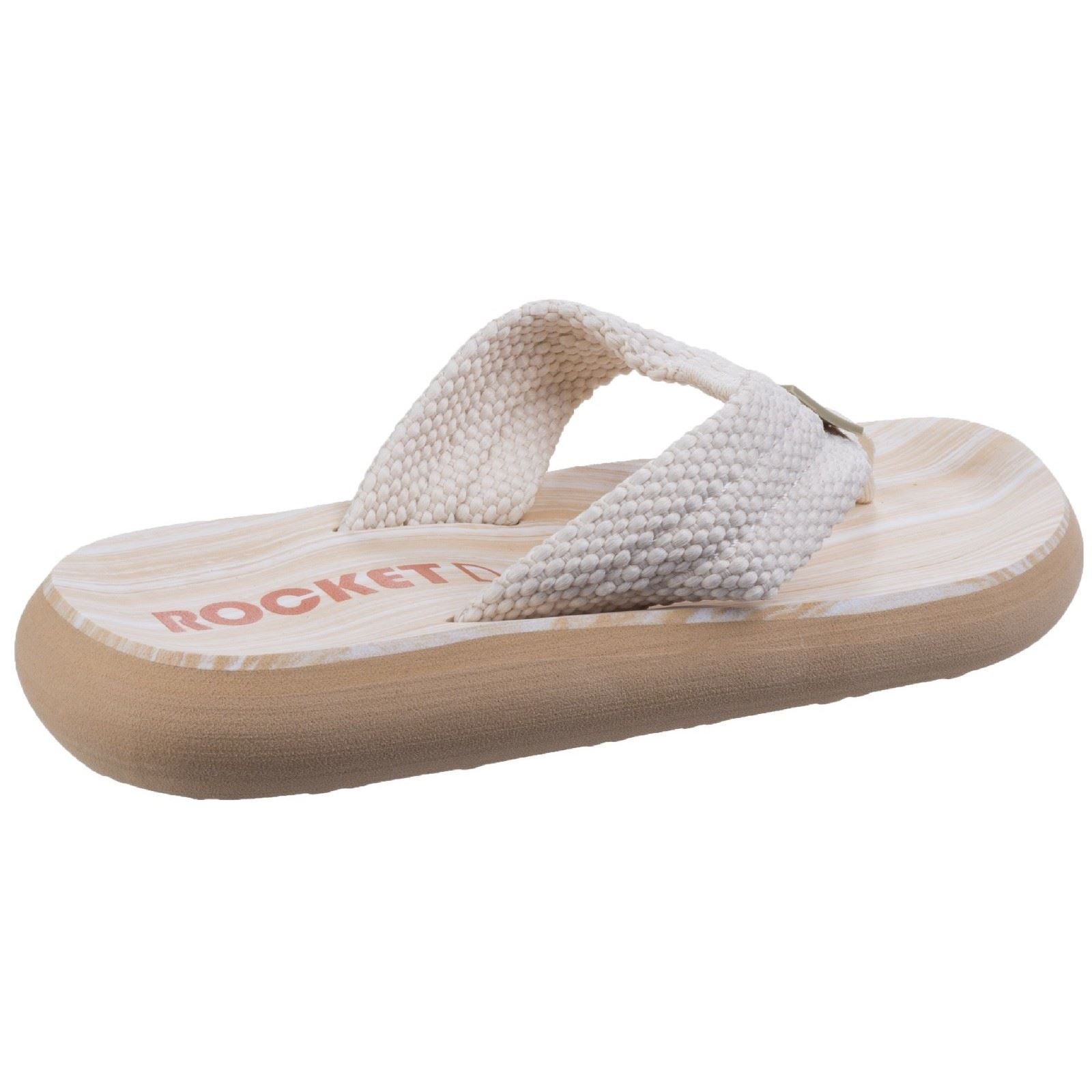 Rocket Dog Sunset Damen Zehensteg Sandalen In Creme