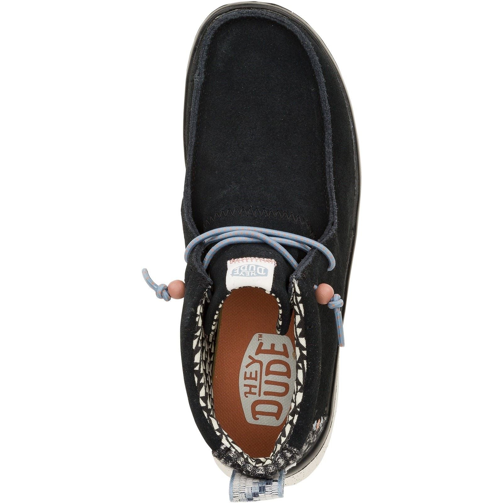 HEYDUDE Wendy Peak Hi Wildlederschwarze Damenstiefel