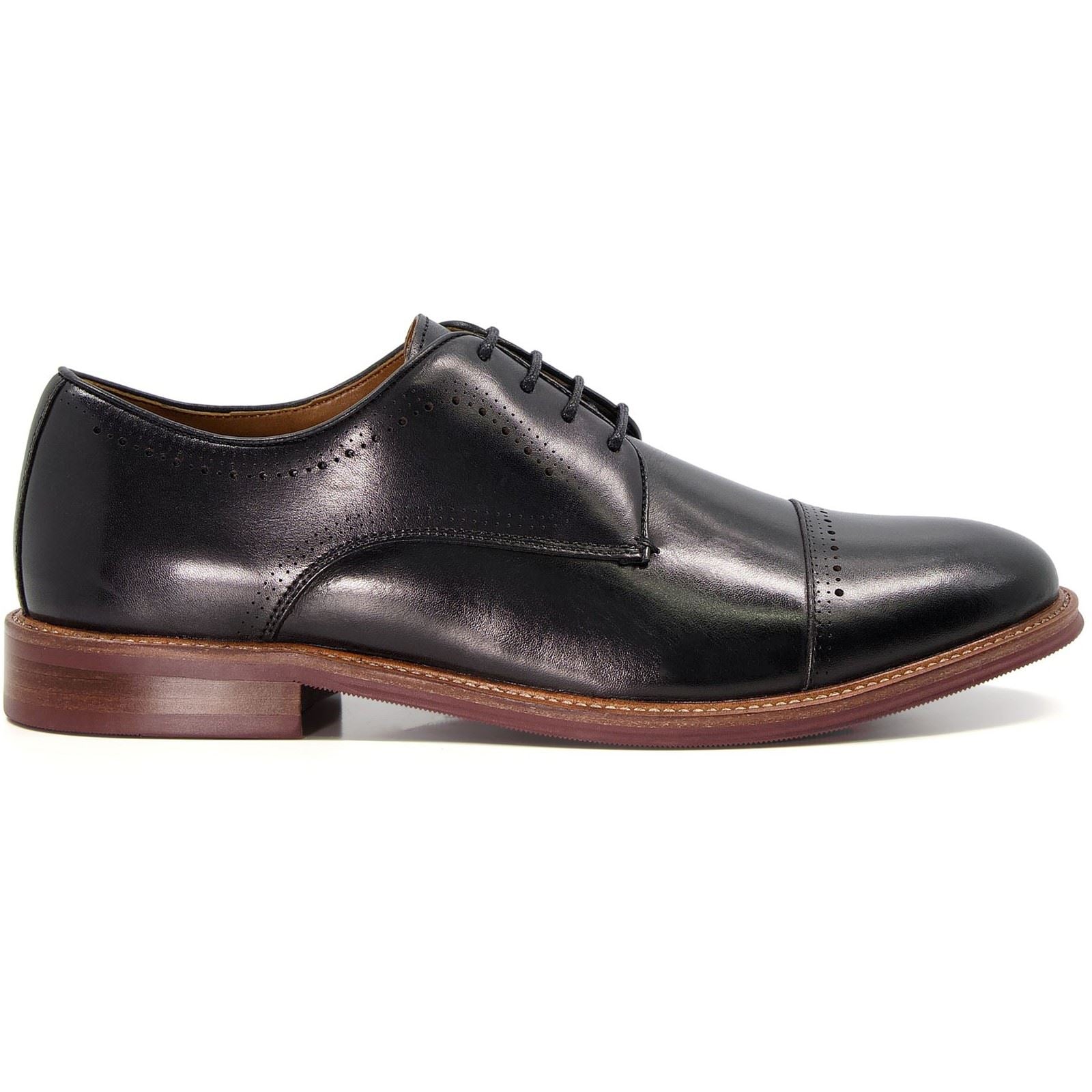 Dune Savion Leder-Herrenschuhe In Schwarz-Oxford-Stil