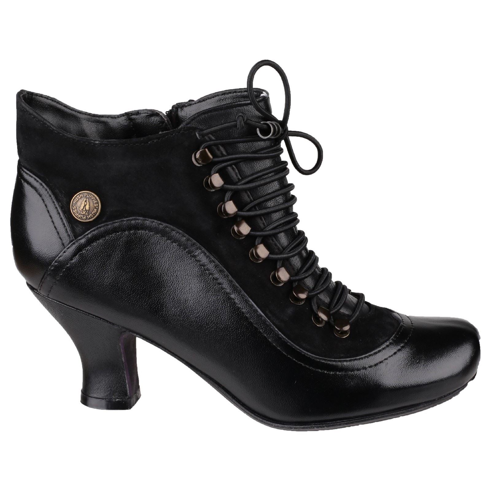 Hush Puppies Vivianna Damenlederstiefel In Schwarz