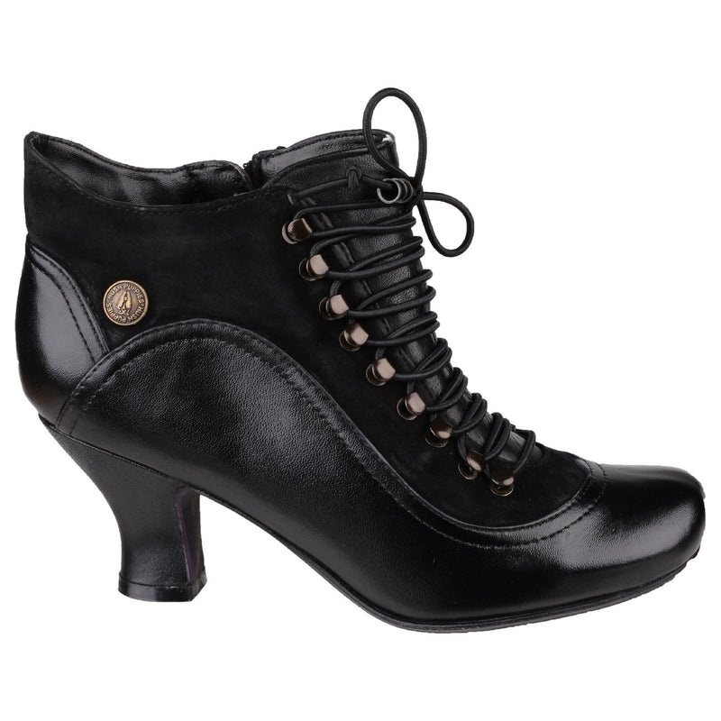 Hush Puppies Vivianna Damenlederstiefel In Schwarz