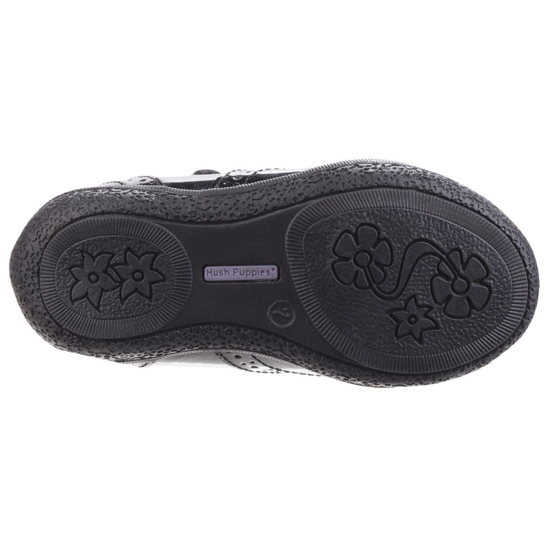 Hush Puppies Rina Junior Patent Mädchenschuhe Aus Schwarzem Lackleder