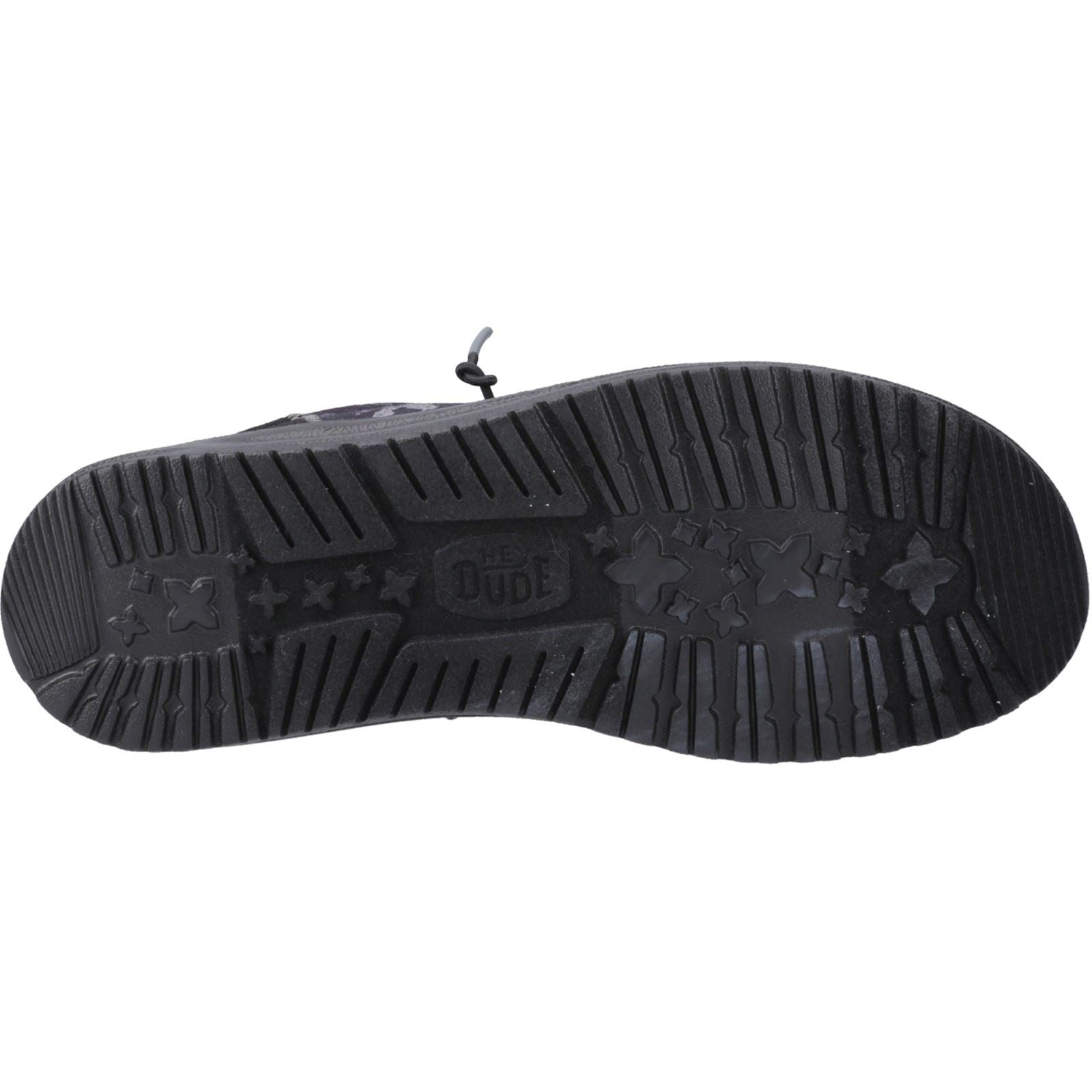 HEYDUDE Wally Funk Hunt Camo Stoff Männer Schwarze Farbe Bootsschuhe