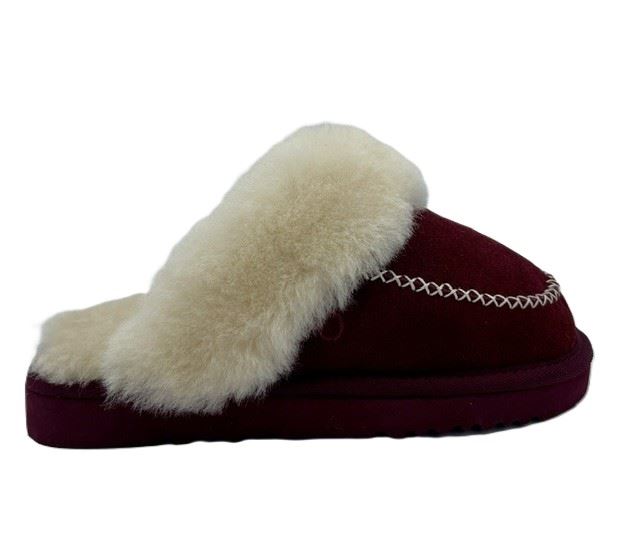 Osprey London The Celeste Wildleder Damen Rote Hausschuhe