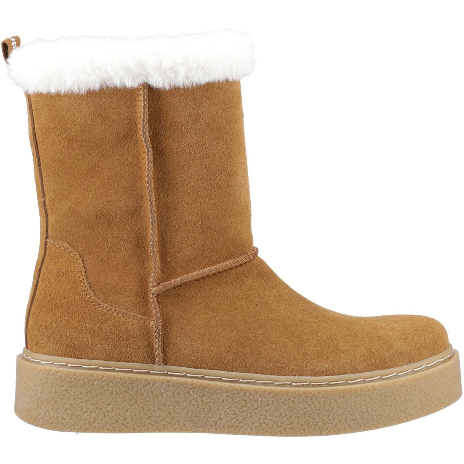 Hush Puppies Becca Mid Damen Wildleder Stiefel in Tan