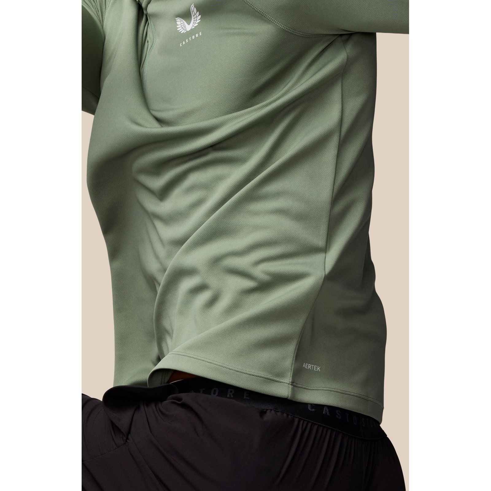 Castore Adapt Training 1/4 Zip Top Polyester Herren Blaue Sport-T-Shirts