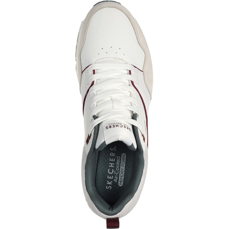 Skechers Uno - Retro One Herren-Sneaker Aus Weiß/Grauem Leder