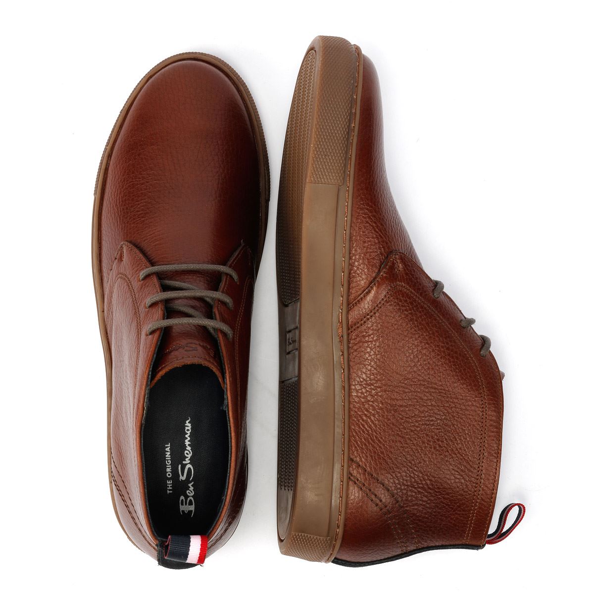 Ben Sherman Parka Braune Herrenstiefel Aus Leder