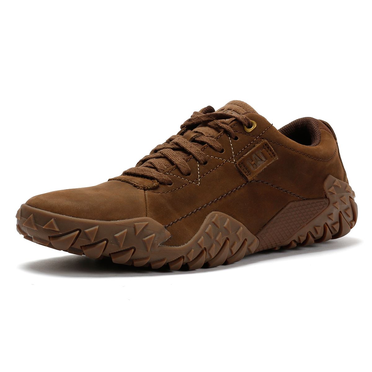 Caterpillar Gridlock Lo Tumbled Nubuckleder Herren Braune Schnürschuhe