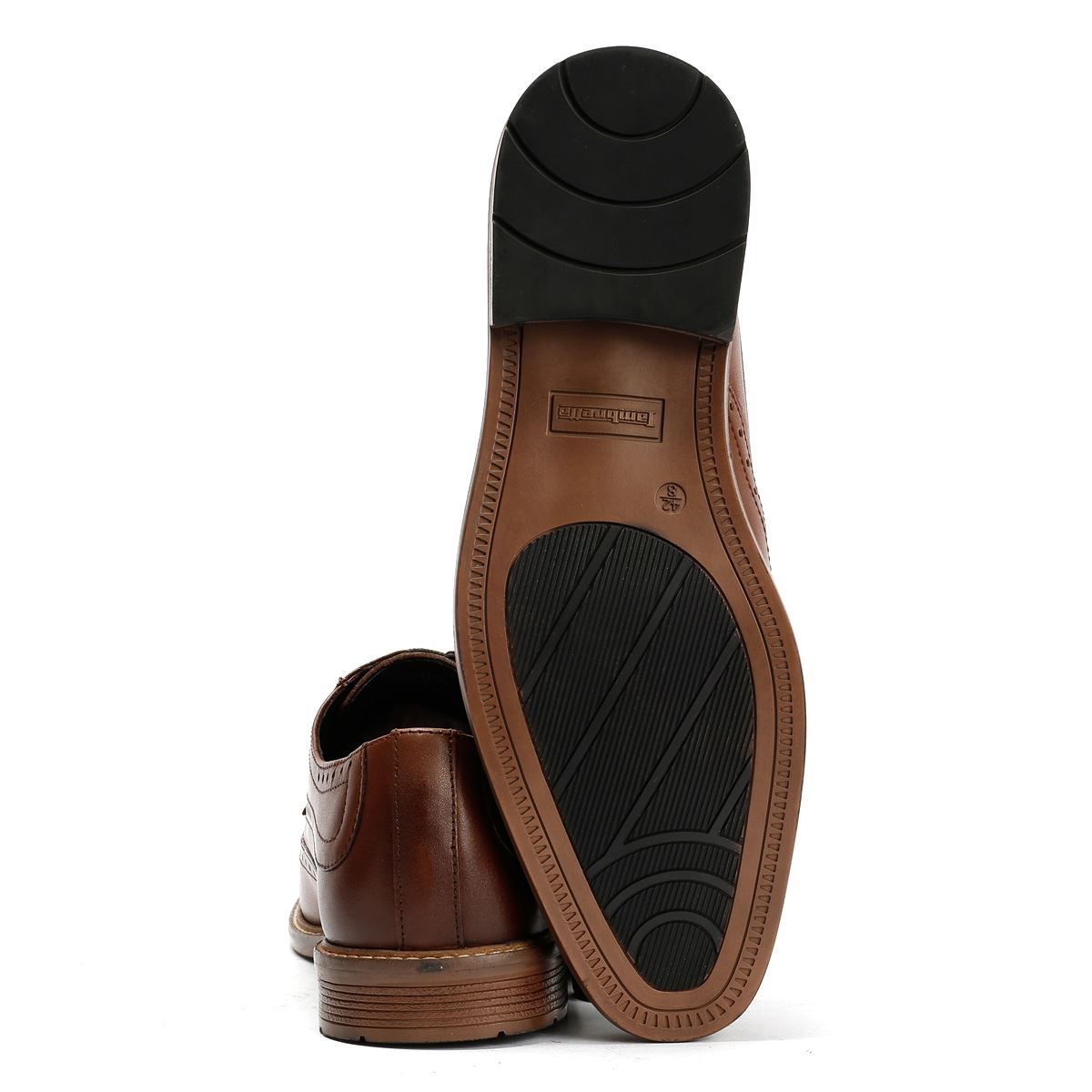 Lambretta Stockton Herren Leder Braune Schnürschuhe