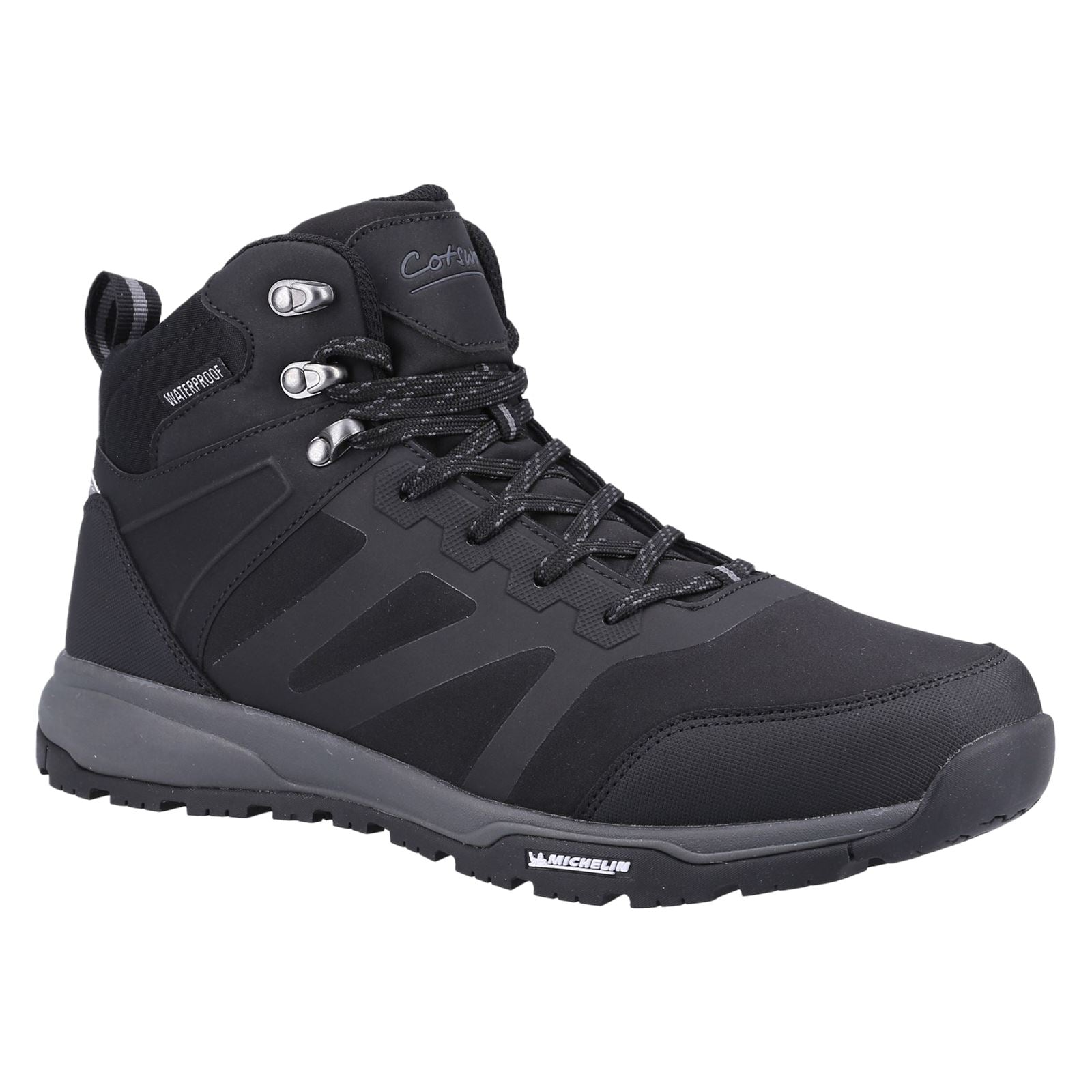 Cotswold Kingham Mid Herren Wanderschuhe In Schwarz
