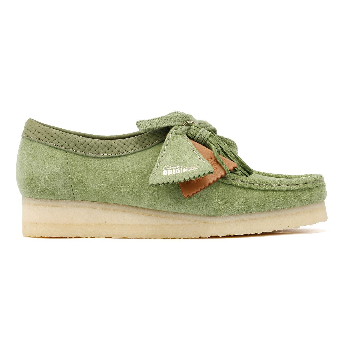 Clarks Originals Wallabee Damen Wildlederschuhe In Grün
