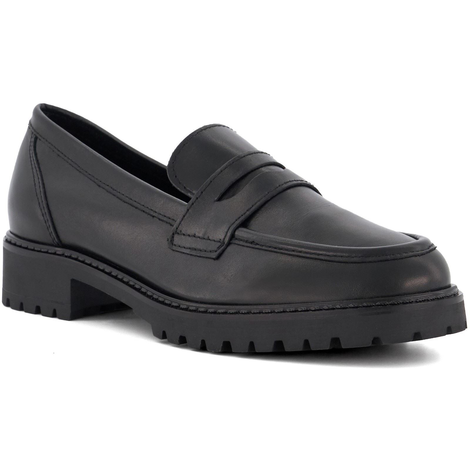 Dune Gild Damen Schwarze Farbe Lederloafer