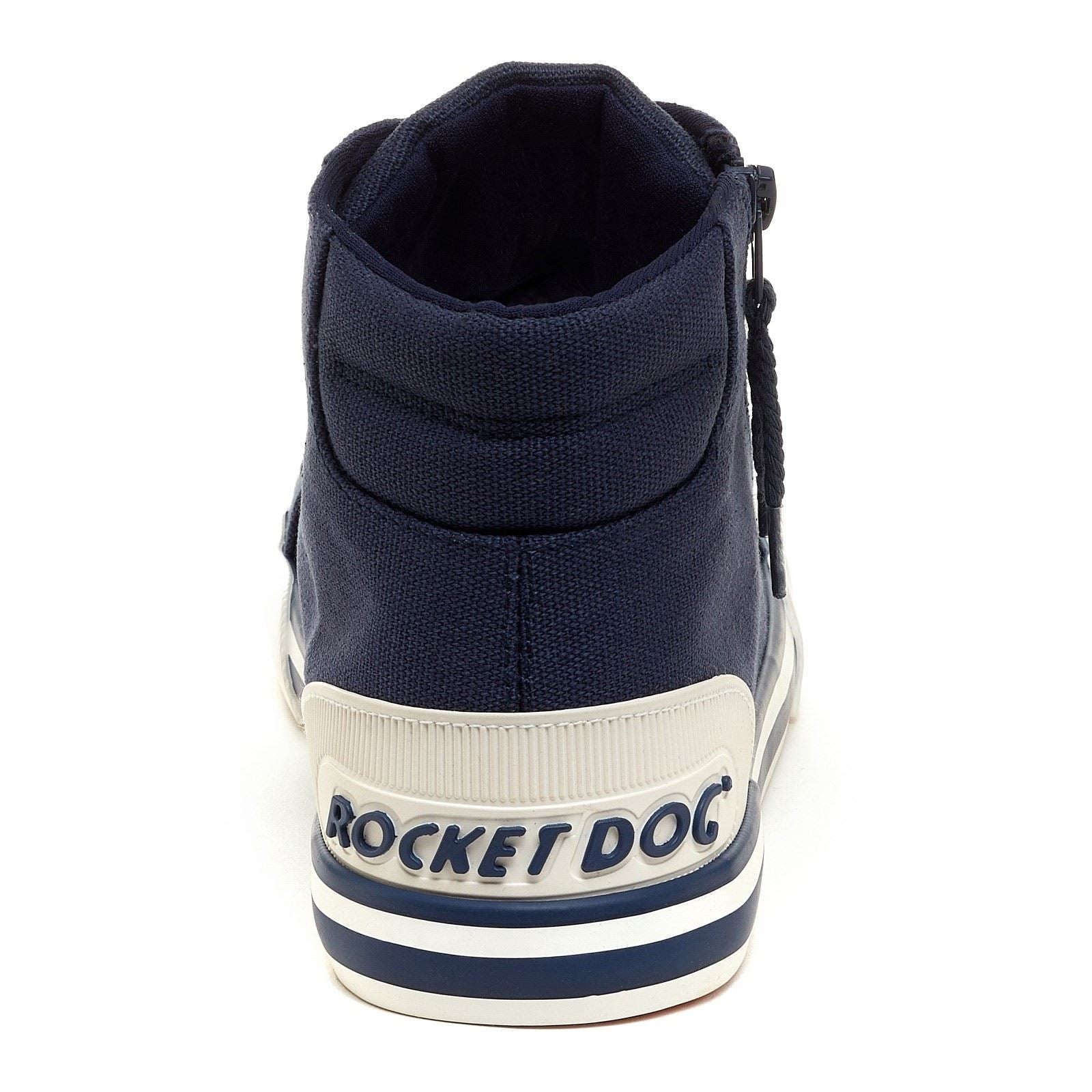 Rocket Dog Jazzin Hi Baumwoll-Damensneaker In Marineblau