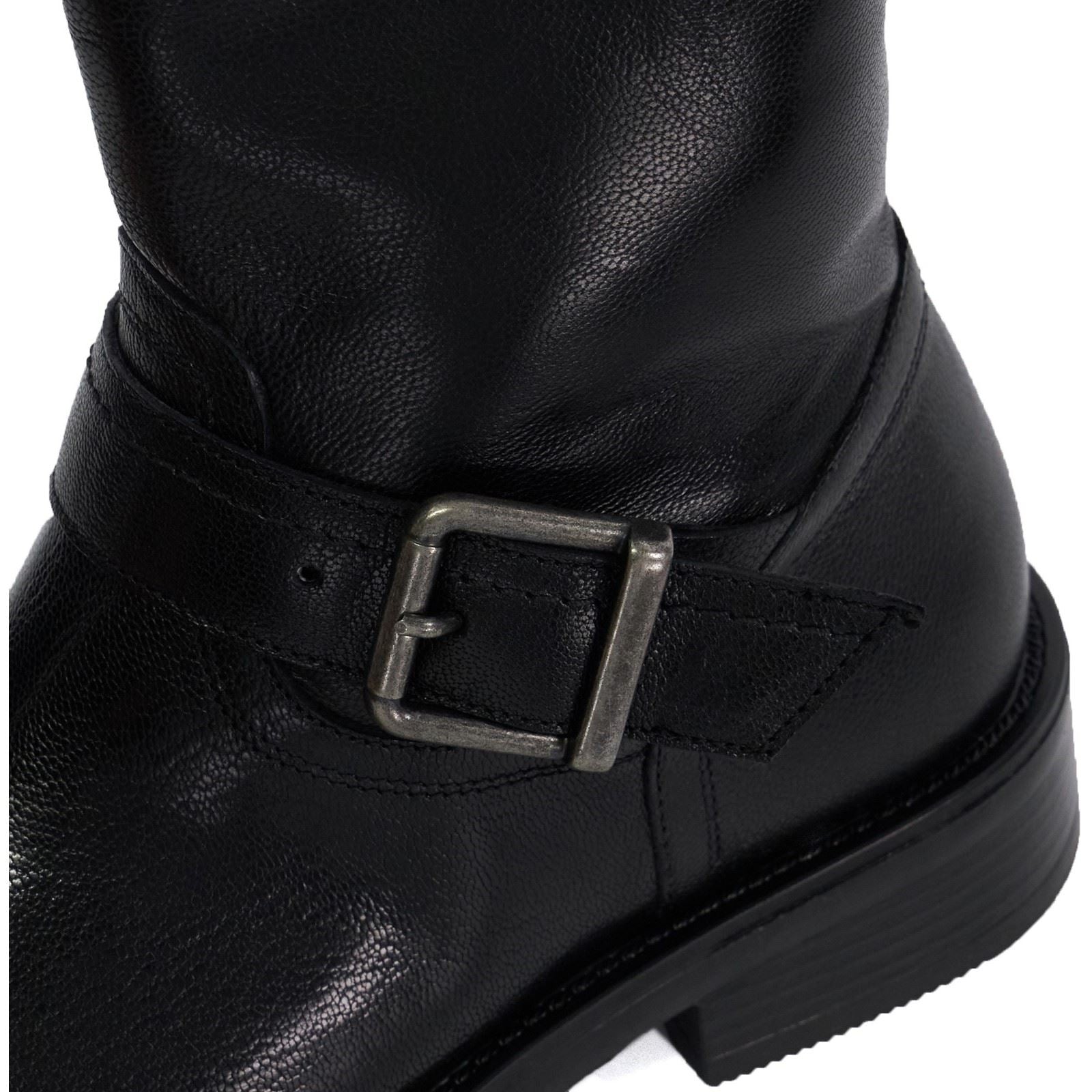 Dune Pixen Damenlederstiefel In Schwarz