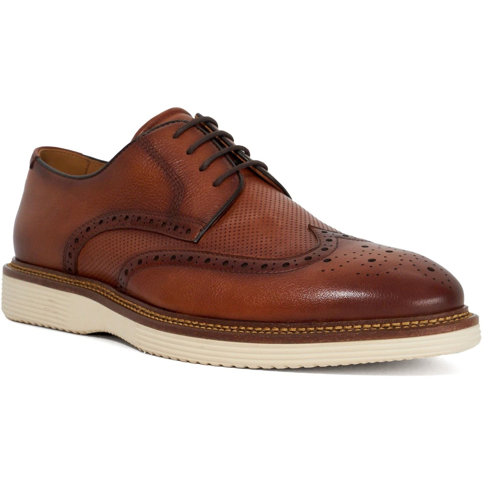 Dune Benidictus Herren Brogues Aus Nubukleder In Tan