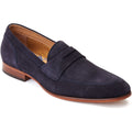 Base London Bruno Herren Mokassins Aus Leder In Marineblau