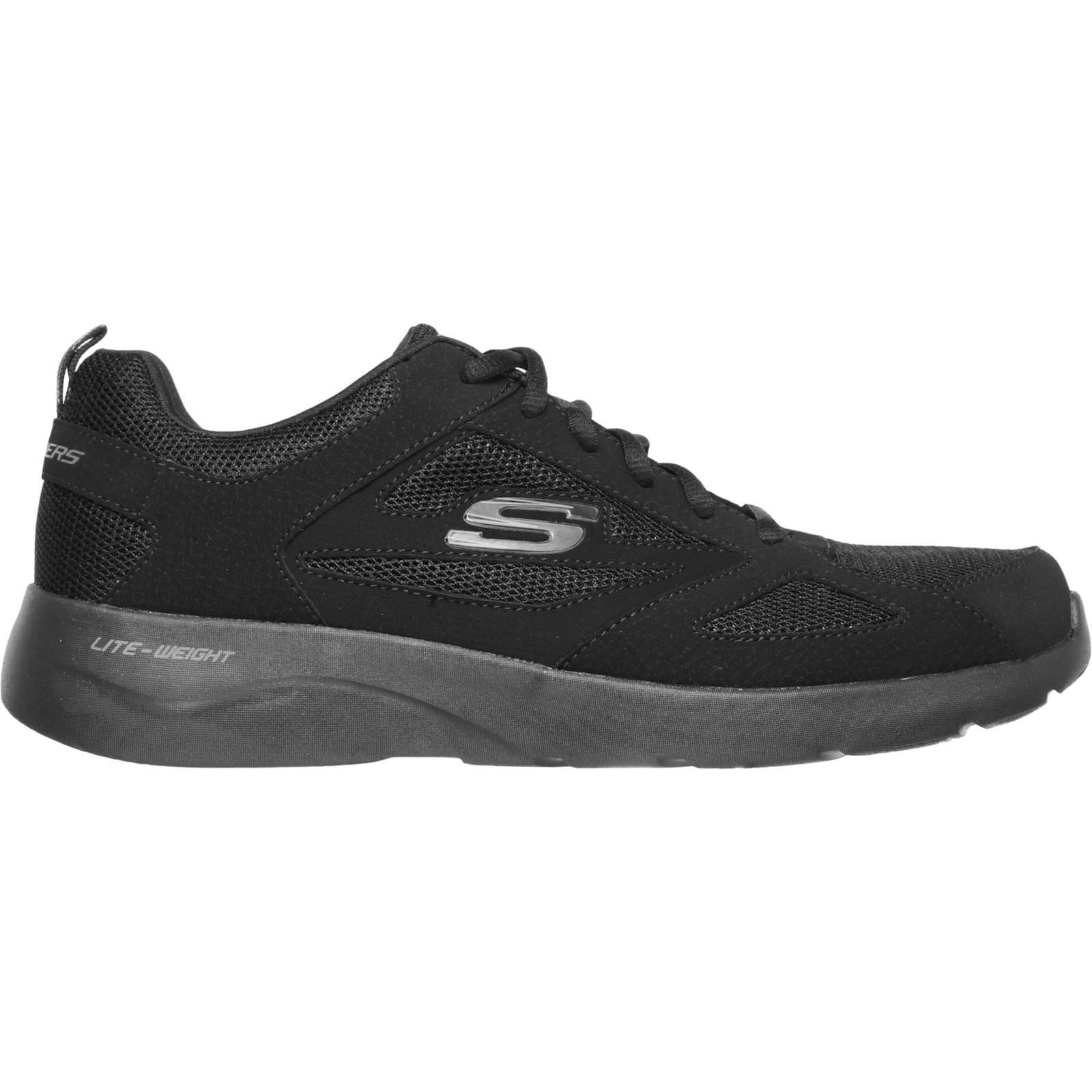 Skechers Dynamight 2.0 Netz Herren Schwarze Turnschuhe