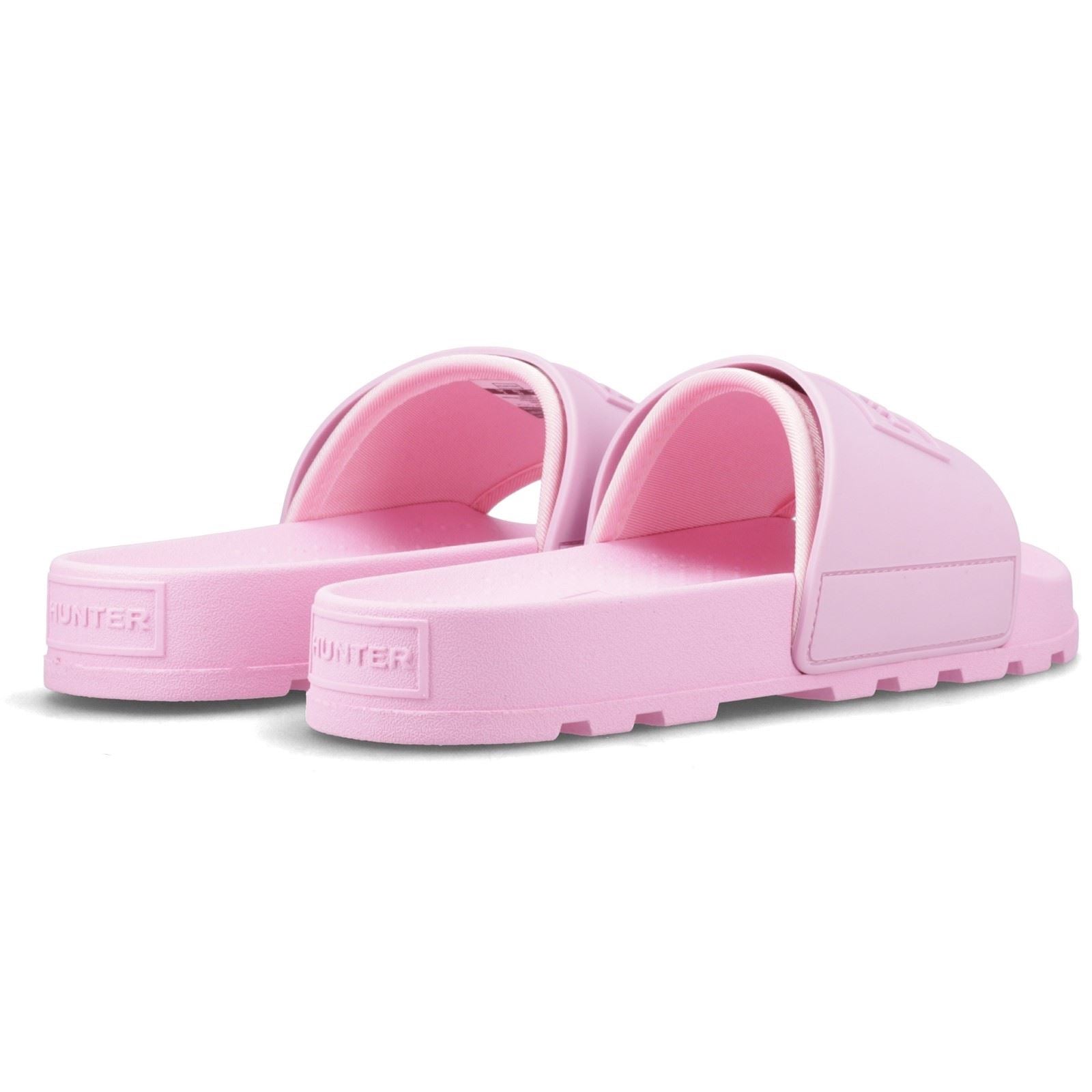 Hunter Core Embossed Slider Polyester Damen Prism Rosa Slides