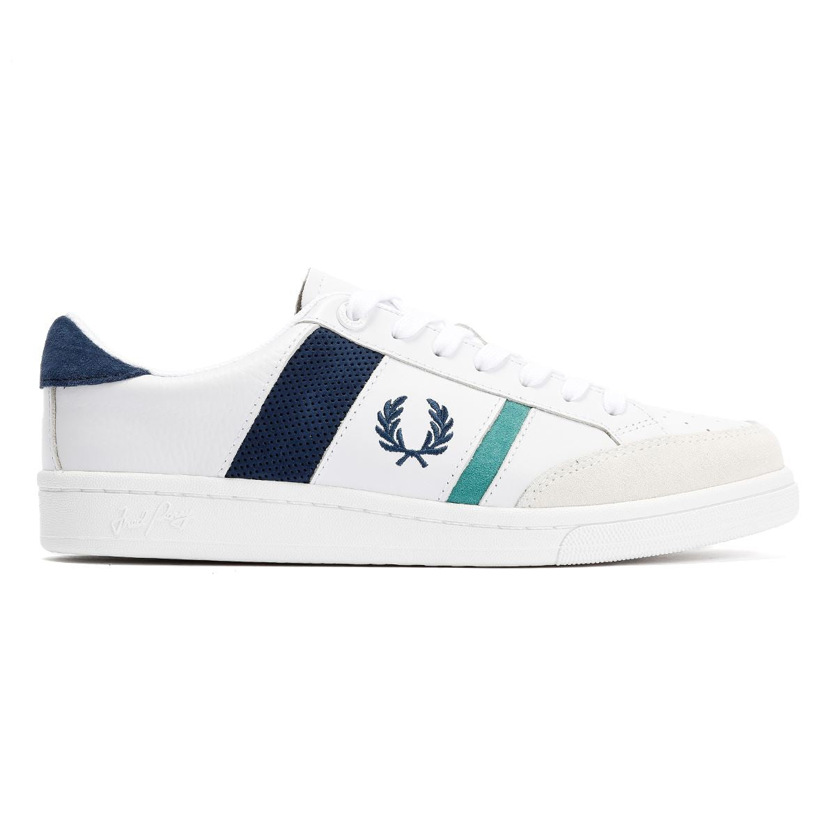 Fred Perry B725 Leder Herren Weiße Sneakers
