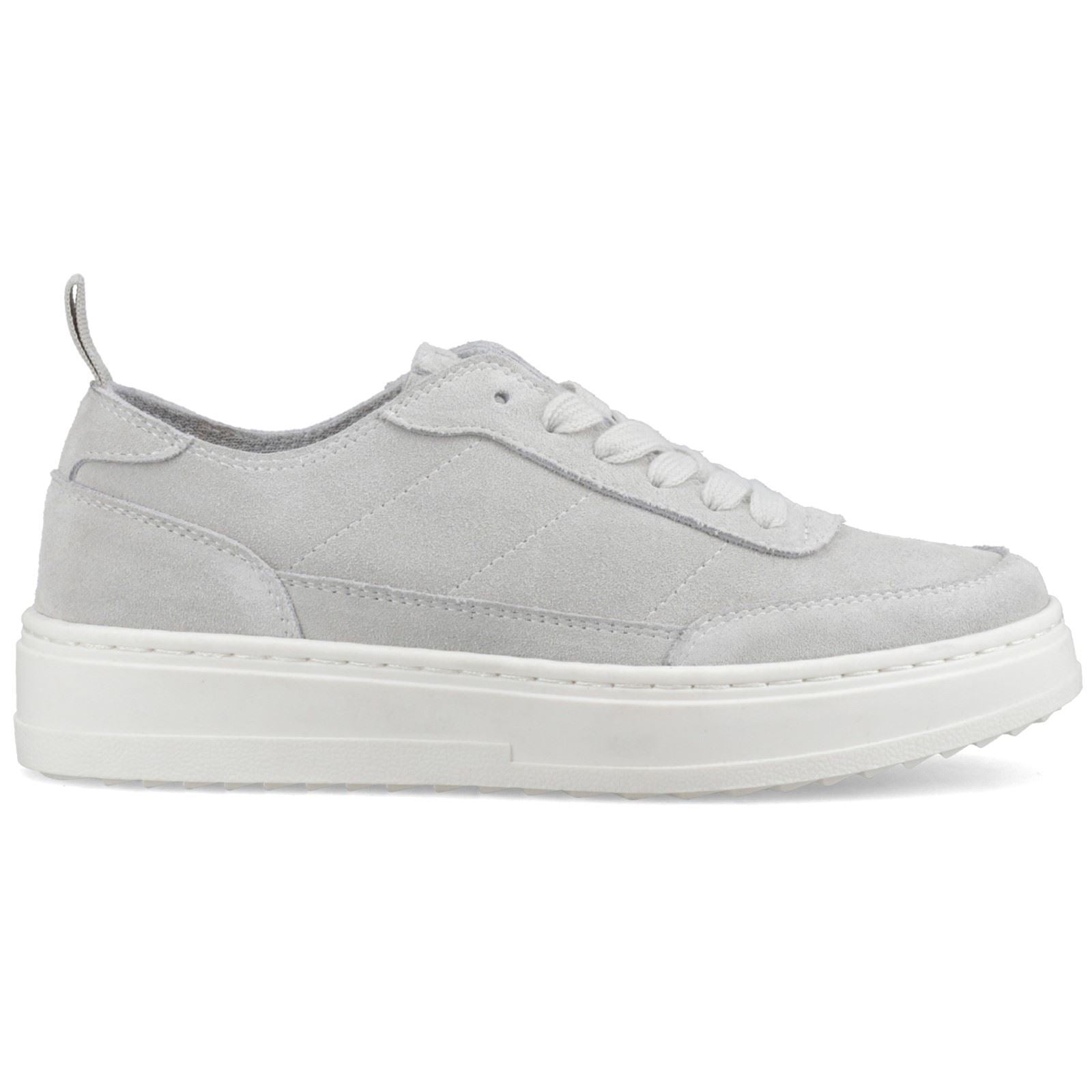 Hush Puppies Nesta Leder Damen Graue Sneaker