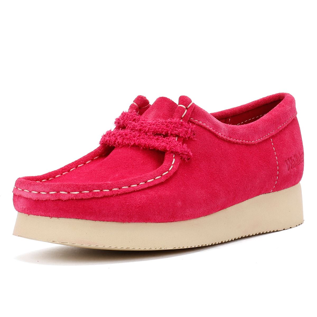 Clarks Originals Wallabee Day Damen Schuhe Aus Veloursleder In Pink