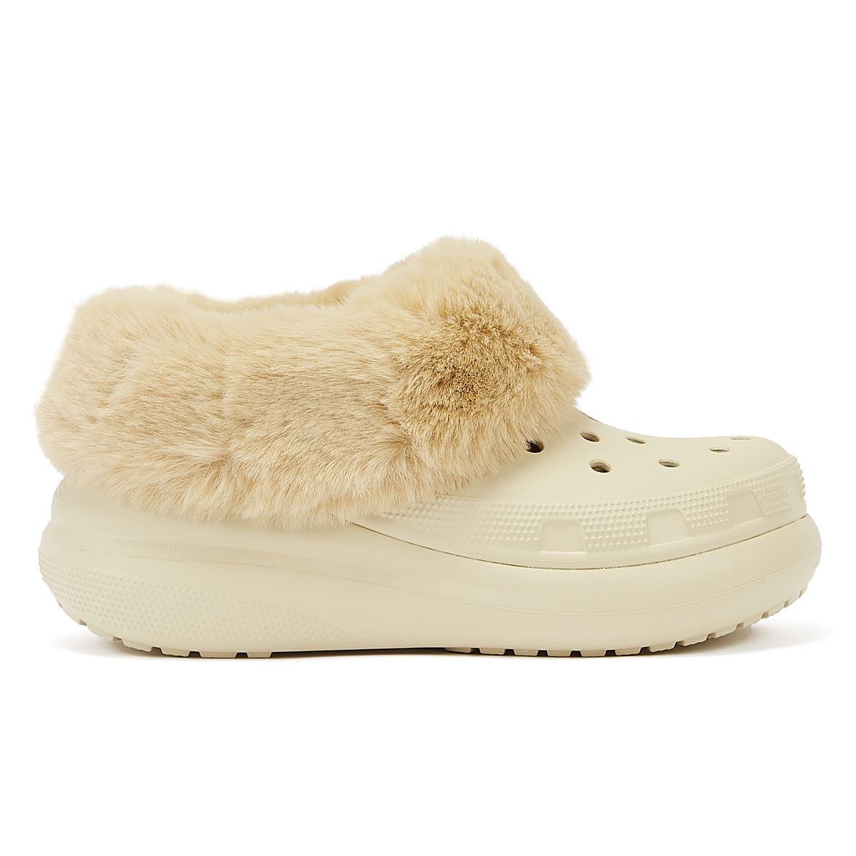 Crocs Furever Crush Clog Knochen Damen Beige Komfortschuhe