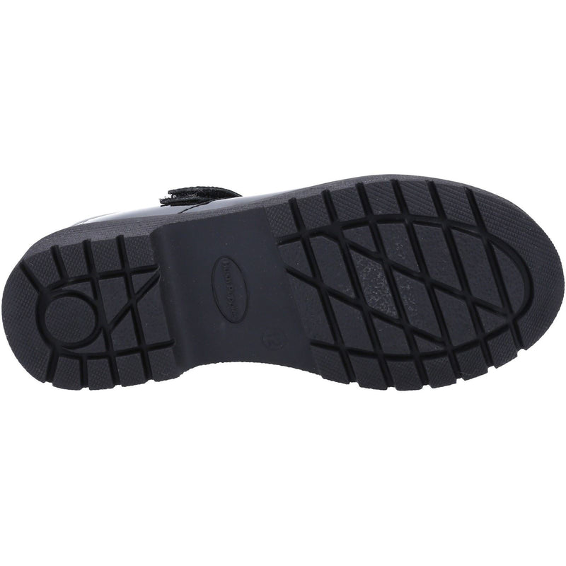 Hush Puppies Tally Junior Patent Mädchenschuhe Aus Schwarzem Lackleder