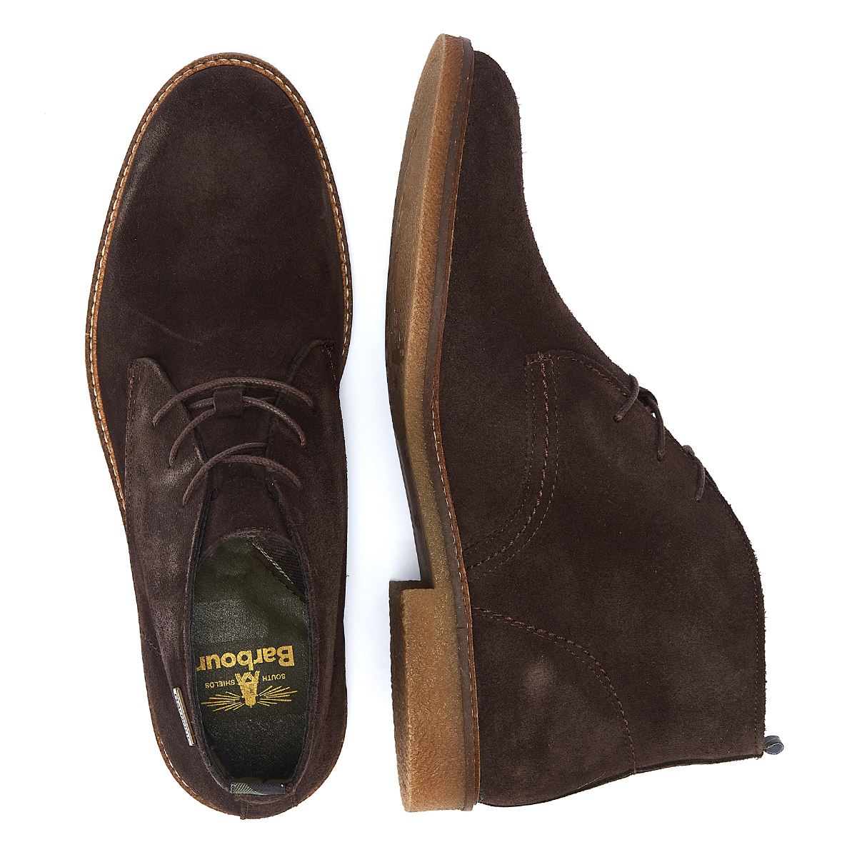 Barbour Sonoran Choco Suede Herren Veloursleder-Stiefel In Schokoladenfarbe