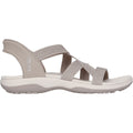 Skechers Reggae Slim Stretch Flex Damen Textil Sandalen In Taupe