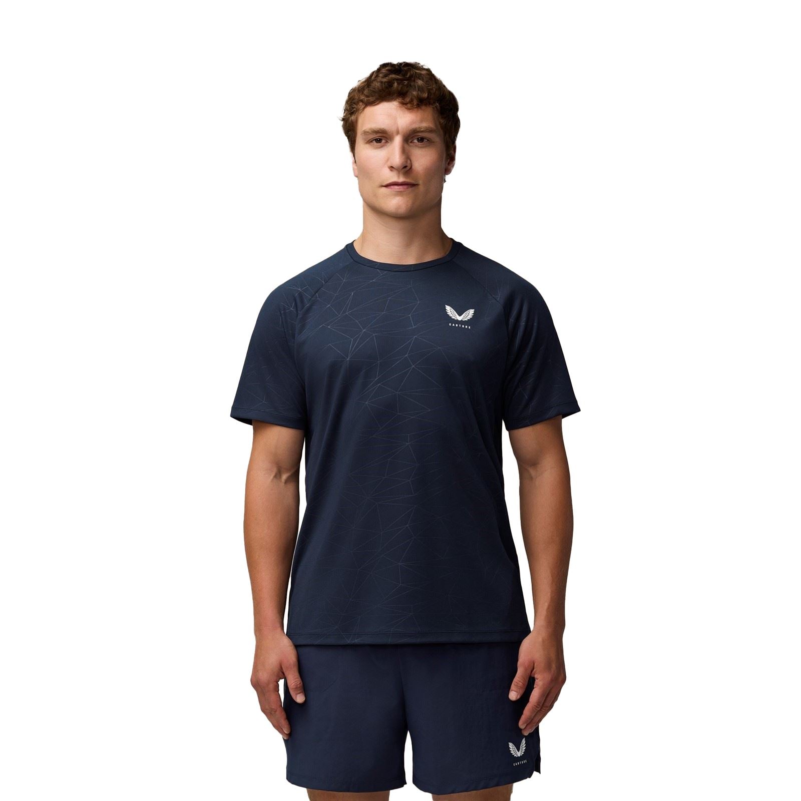Castore Adapt Training T-Shirt Polyester Herren Blaue Sport-T-Shirts