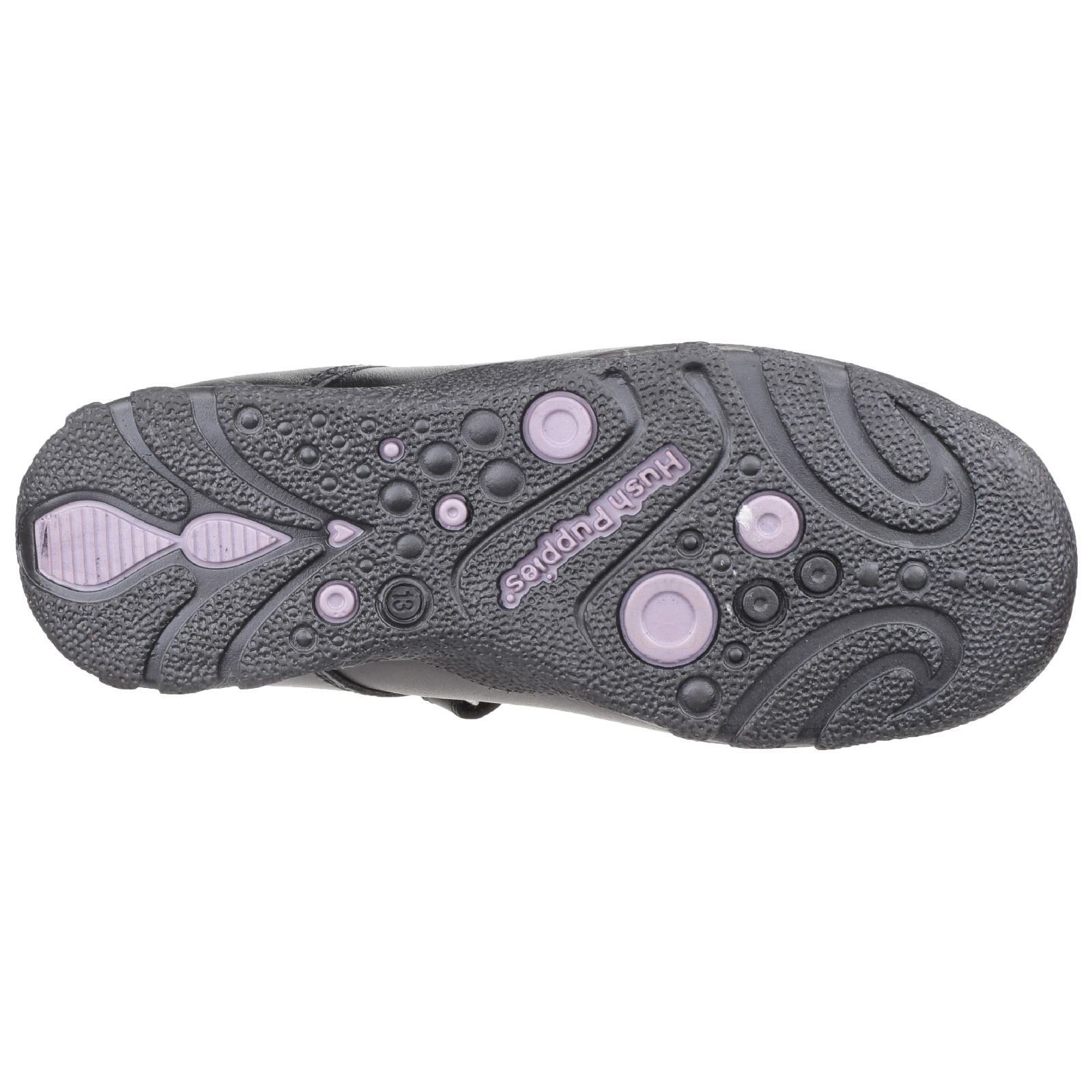 Hush Puppies Clare Junior Mädchenschuhe Aus Schwarzem Leder