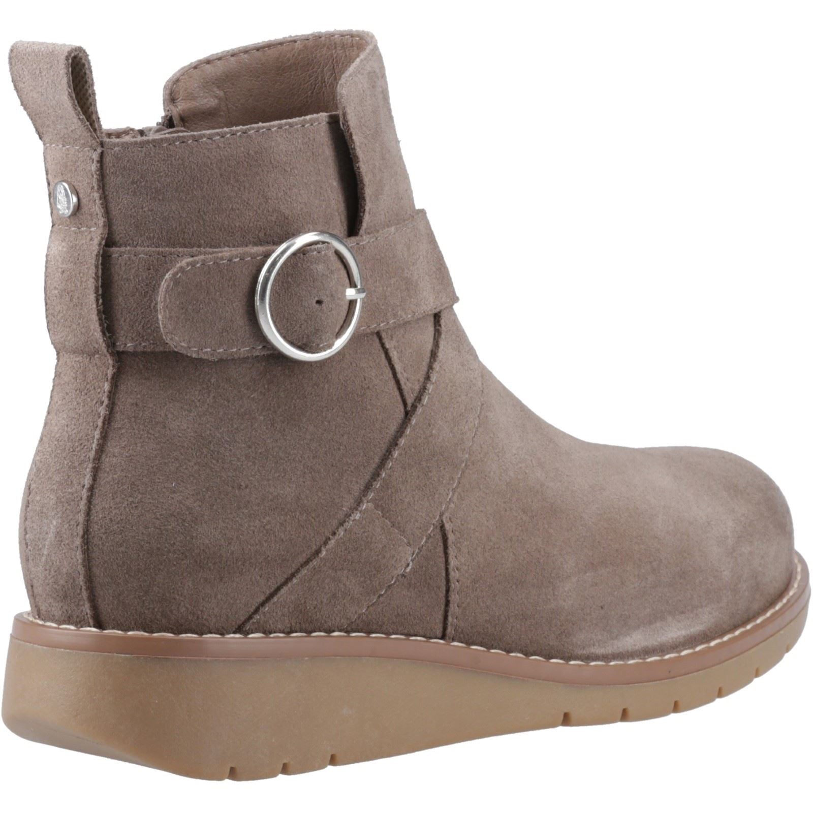Hush Puppies Lyra Damen Wildleder Winter Stiefeletten in Taupe