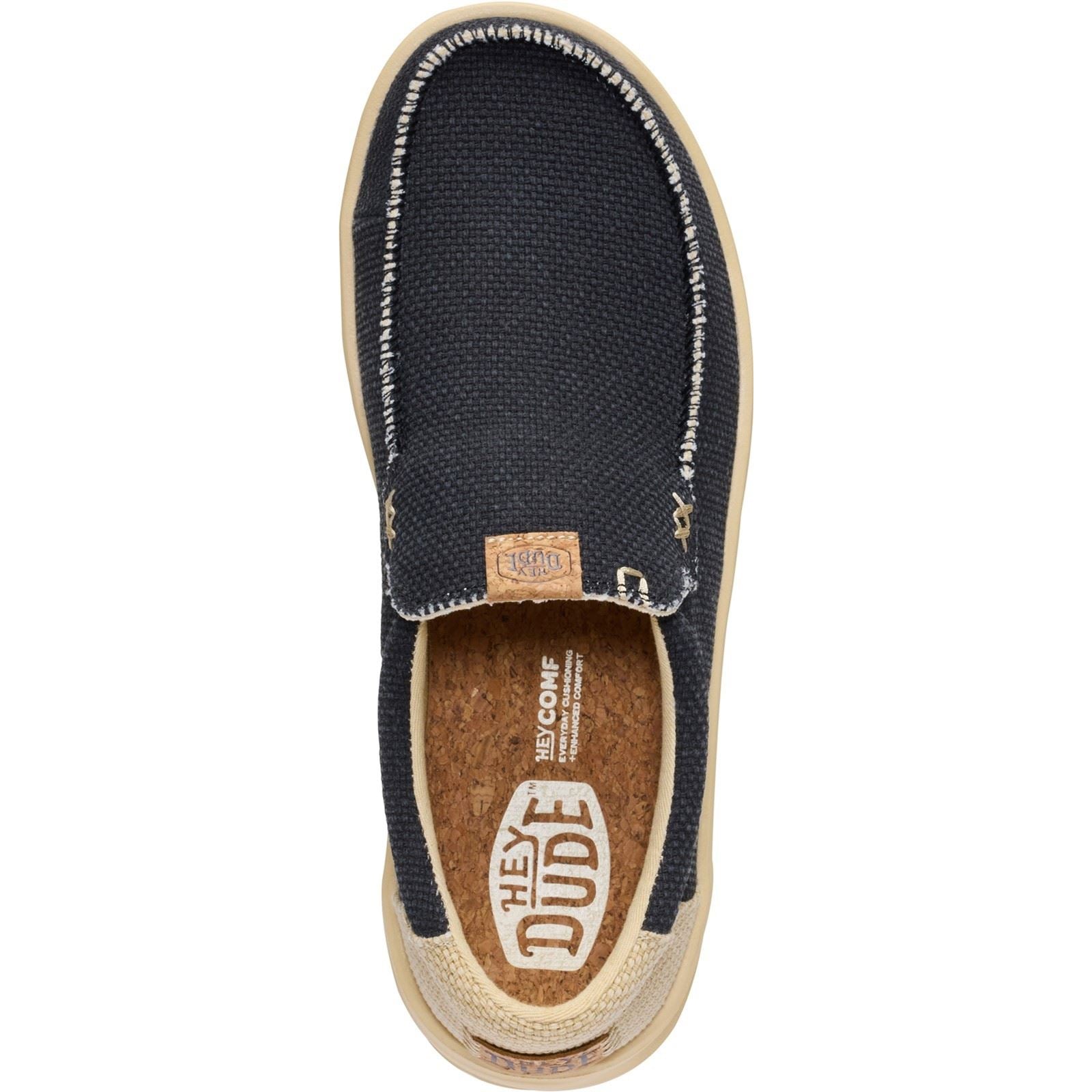 HEYDUDE Mikka Braided Textil Herren Schwarz/Boulder Tan Freizeitschuhe