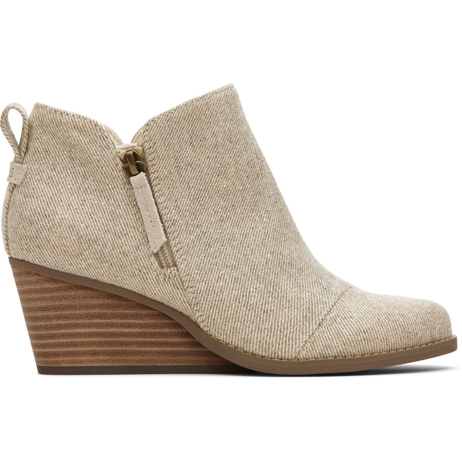 TOMS Goldie Textil Damen Natürliche Absatzstiefeletten